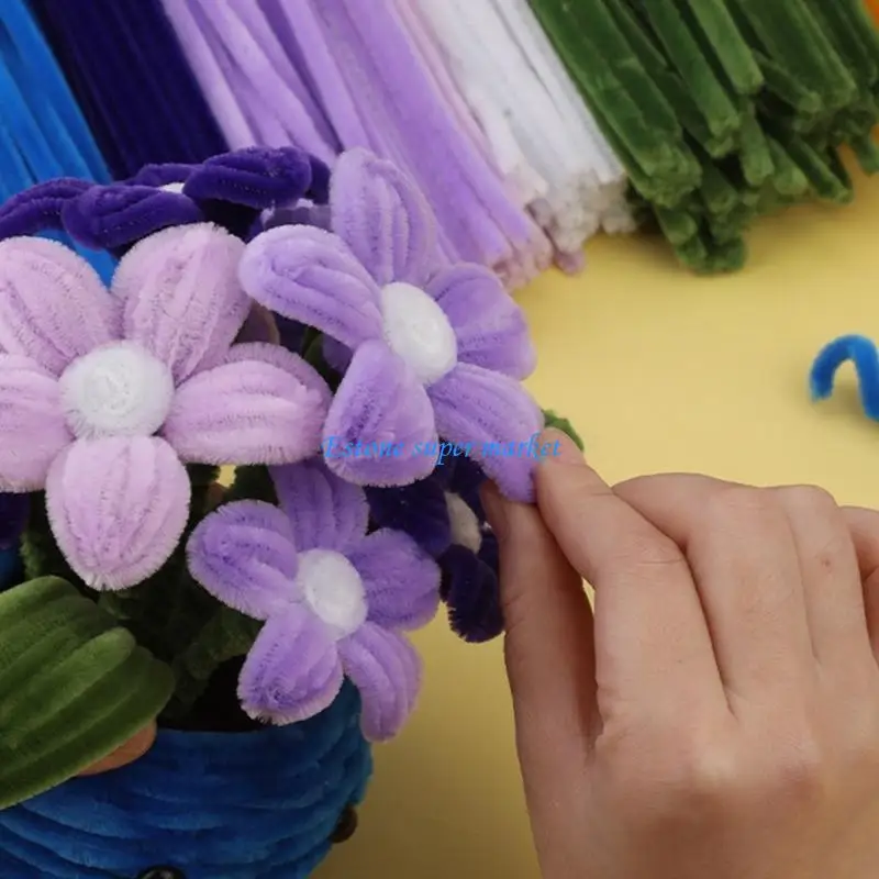090B Pipe Cleaners Kits DIY Plant Making Set Chenilles Stems Floral Stems Wires