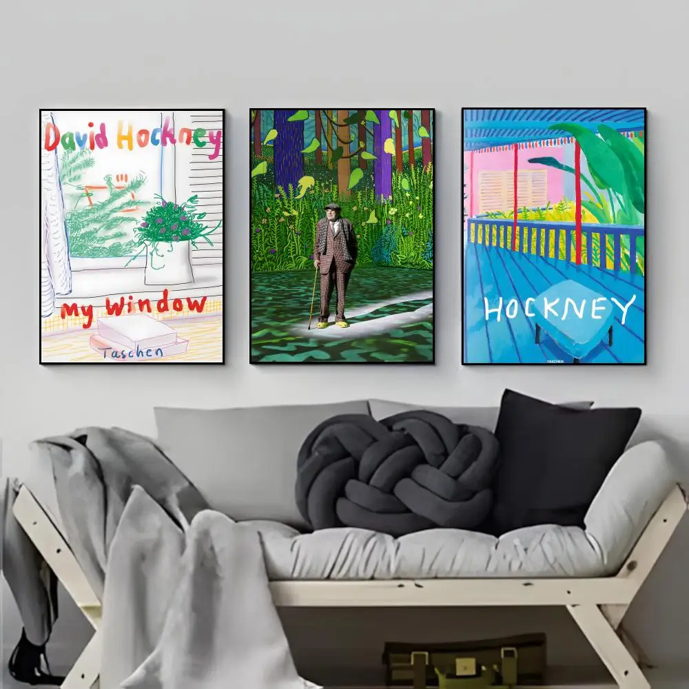 Printmaker David Hockney-Artist Poster Poster HD  Waterproof Wall Sticker Bar Living Room Decor Gift