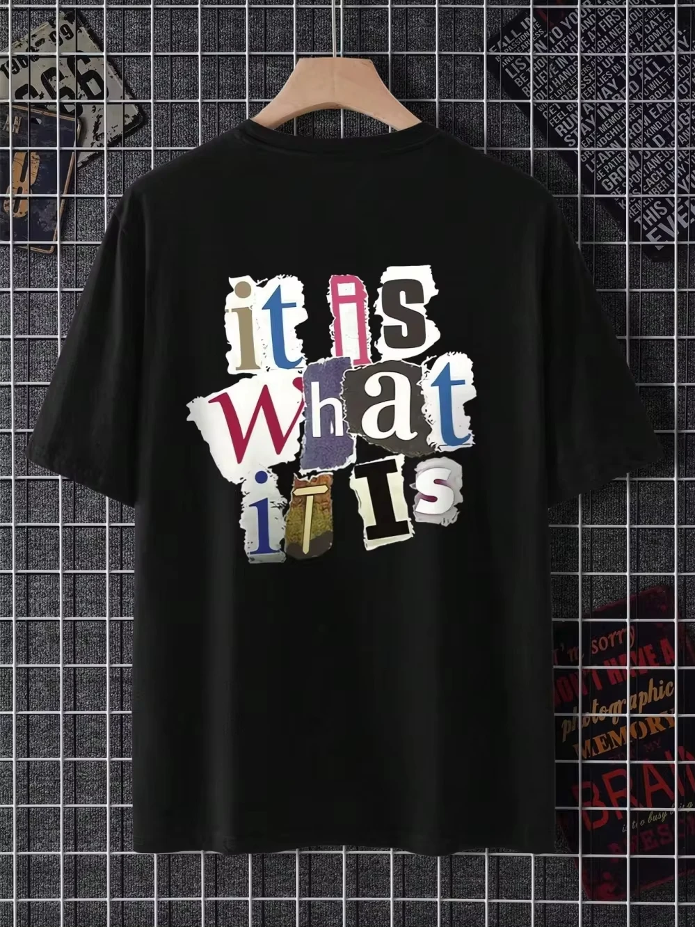 It Is What It Is Lettering Graphic Print Unisex T-Shirts Summer Cotton Fashion Loose Clothes Casual Hip Hop Tops Soft T-Shirts