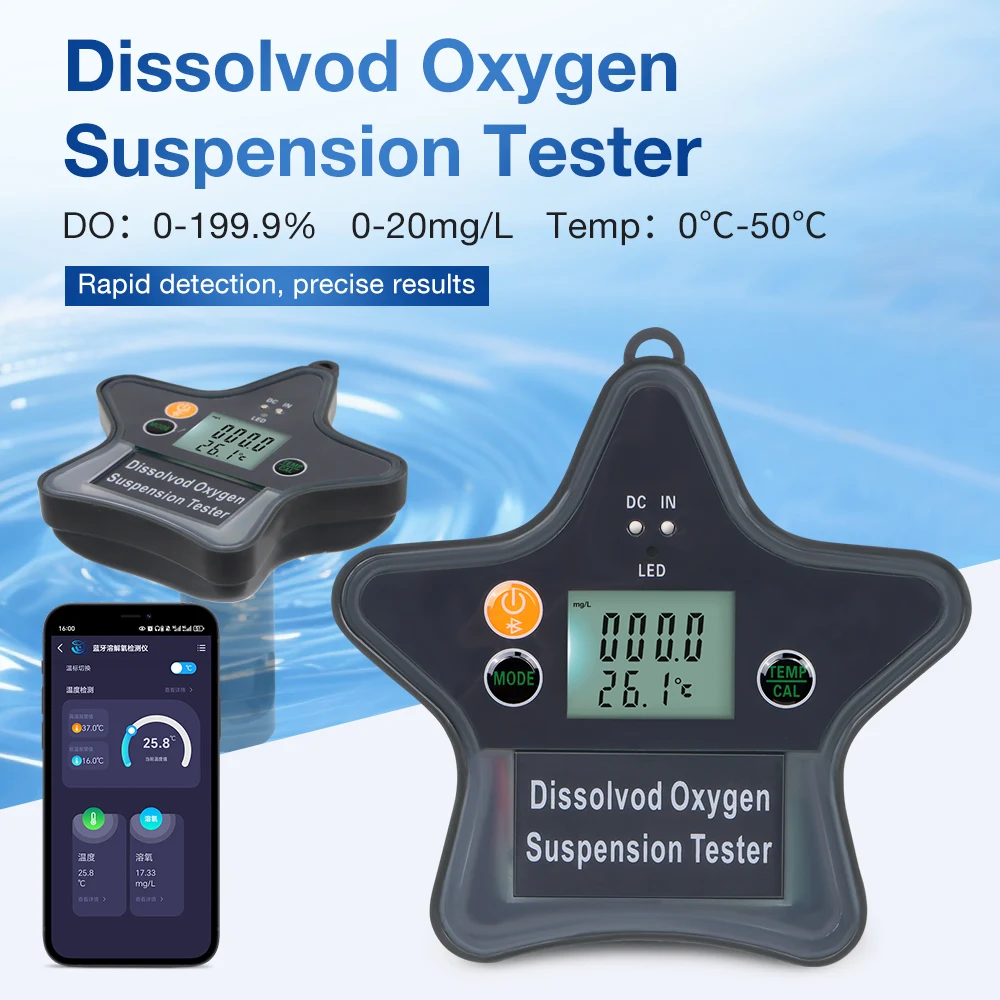 2026 Multi-Functional Digital Display Water Quality Tester New DO Floating Monitor for Dissolved Oxygen and Suspended Solids
