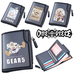 One Piece Luffy Wallet Anime Cartoon Coin Purse Men Credit Card Holder Boy Student Fashion Short Trifold Money Key Storage Pouch