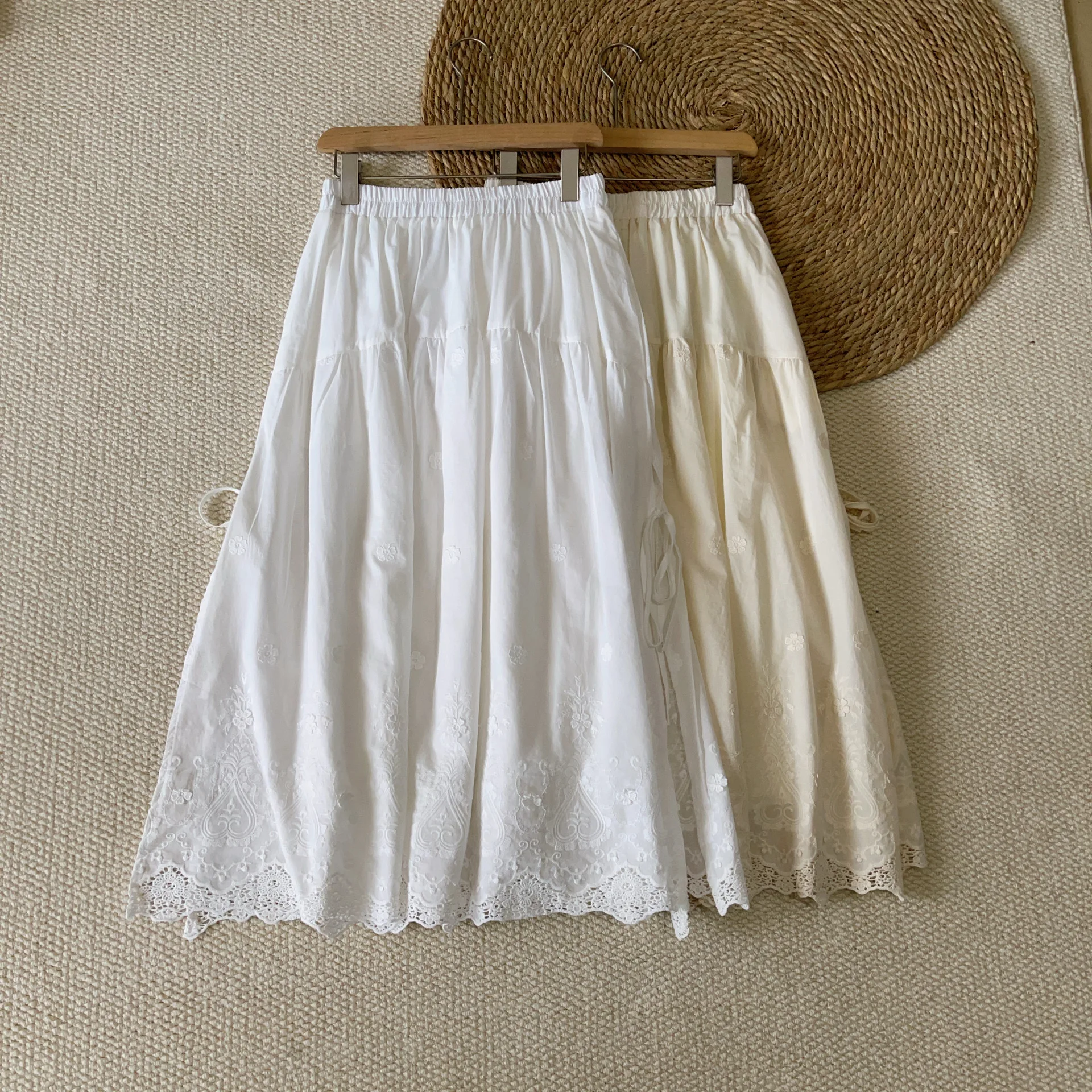 

Women's Boho Long Skirt Vintage High Waist Maxi Skirts Summer Cotton Loose Beach Skirt Elegant Ladies BOHO Clothing
