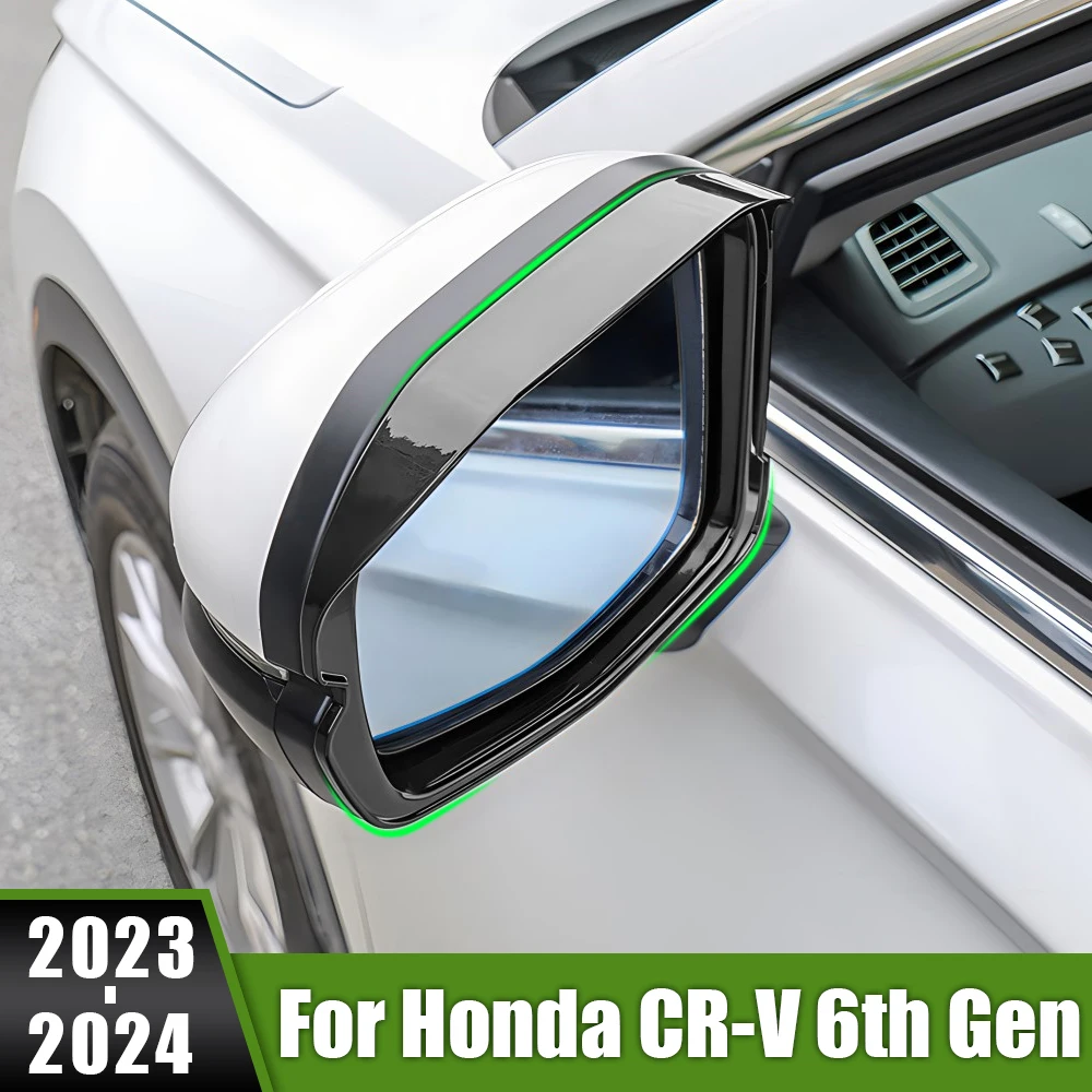 

For Honda CR-V CRV CR V 6th Gen 2023 2024 ABS Car Side Rear View Mirror Rain Eyebrow Cover Trim Frame Stick Shell Accessories