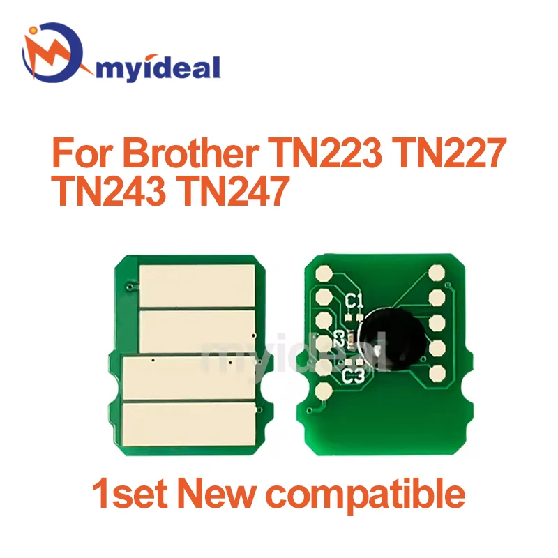 Chip de tóner piezas, dispositivo para Brother DCP-L3550CDW, L3510, HL-L3210CW, L3730CDN, L3770CDW, L3750CDW, 4 unidades, TN223, TN227, TN243, TN247