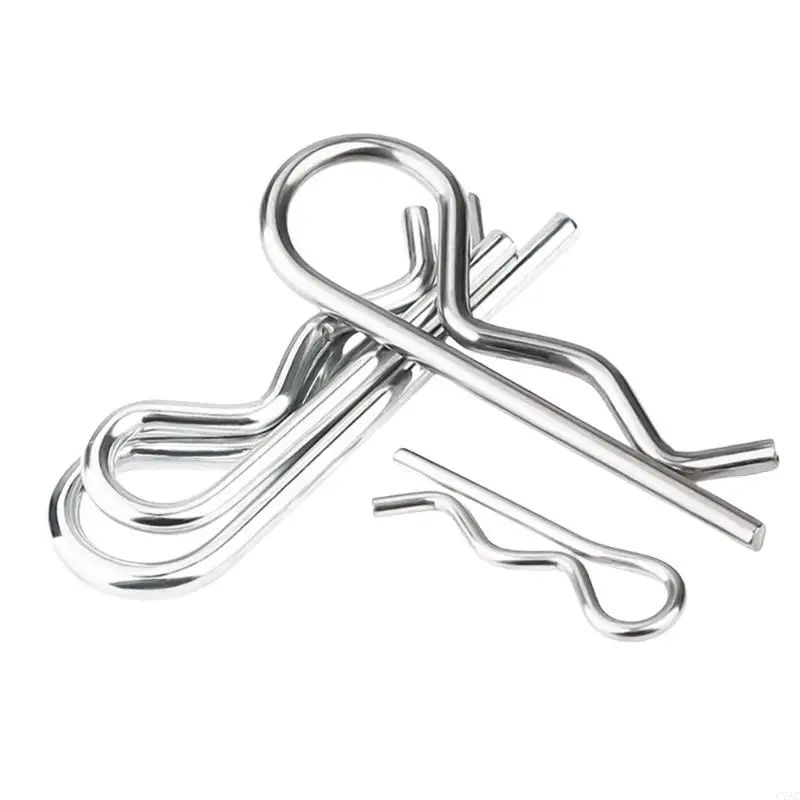100pcs دبابيس زنبركية كوتر دبابيس الاحتفاظ دبابيس جرار جرار كاتر لإصلاح مقطورة السيارات سهلة التثبيت c7ac