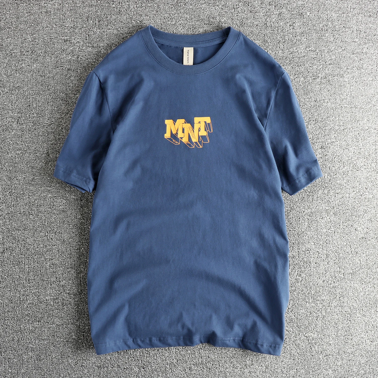 

Double-sided three-dimensional letter pattern short-sleeved T-shirt for men, pure cotton summer new youth half-sleeved T-shirt