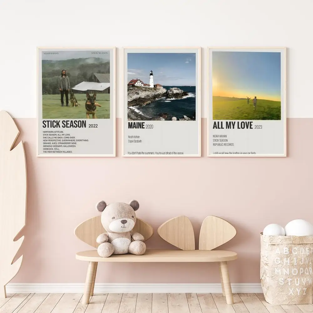 Hot Singer Album N-Noah Kahan Poster Versatile HD Waterproof Wall Art Self-Adhesive Decor for Any Space Ideal Gift