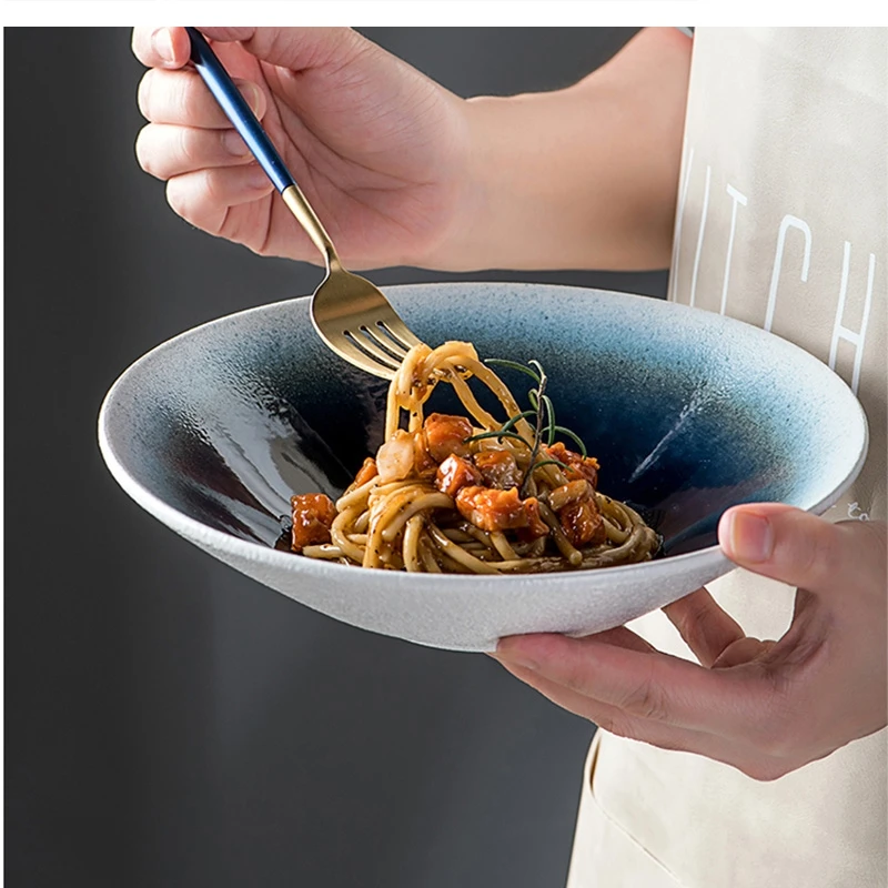 

Керамическая 8-дюймовая бытовая большая кухонная посуда для супа, основная посуда для десерта