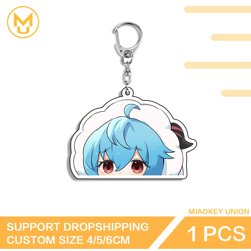 Yukihana Lamy Hololive Beautiful Girl Photo Keychain Amusing Y2K Acrylic Key Holder Lobster Clasp For Friends Key Ring Gifts
