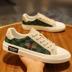 Men's Shoes 2024 New Trend Hundred White Shoes Casual Summer Fashion Breathable Canvas Board Shoes Men