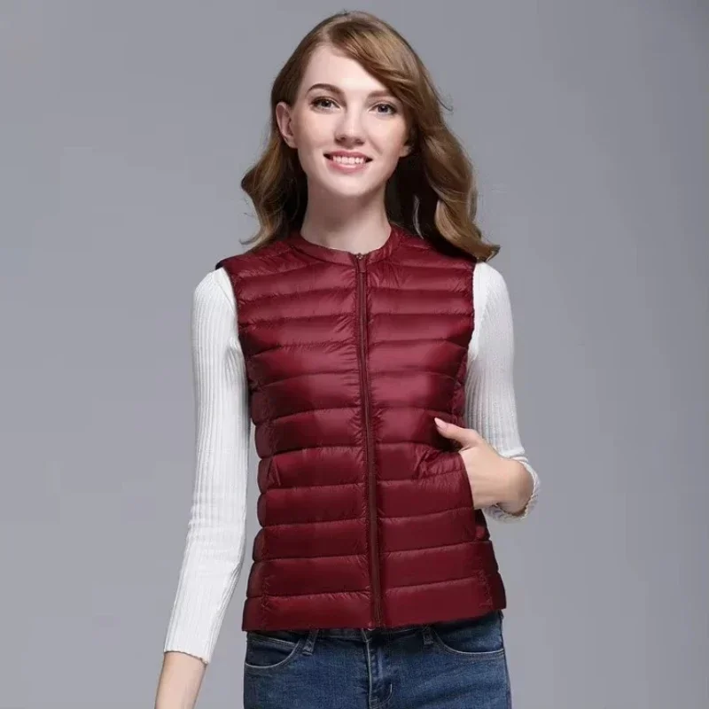 Women's Down Vest Lightweight Padded Quilted Sleeveless Zip Up Loose Warm Fall Winter Fashion Classic Hot New Chic Luxe Vests