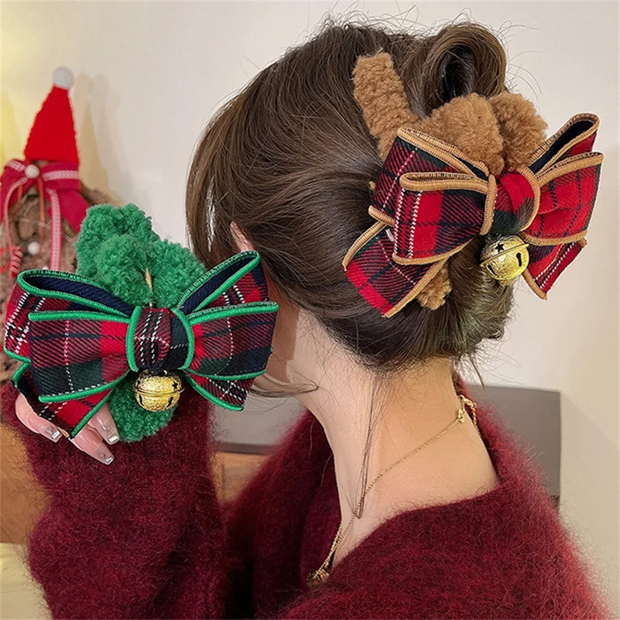 

2024 Winter Plush Hair Claw Elegant Acrylic Hairpins Faux Fur Hair Clip Barrette Crab Headwear for Women Girls Hair Accessories