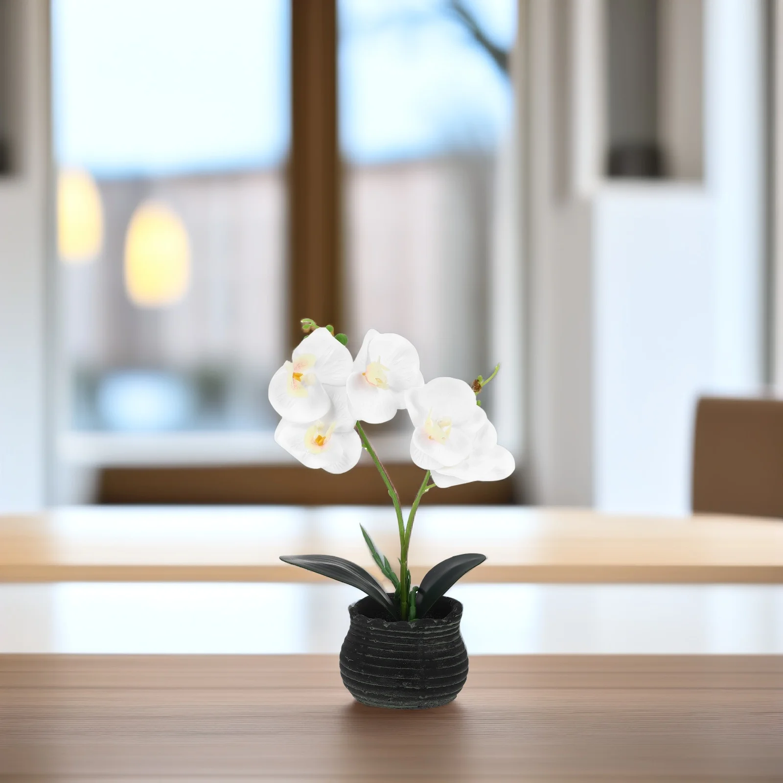 

Artificial Potted Plant Bonsai Lifelike Silk Cloth Cement Fake Plant Decor for Home Office Desktop Windowsill Coffee Table