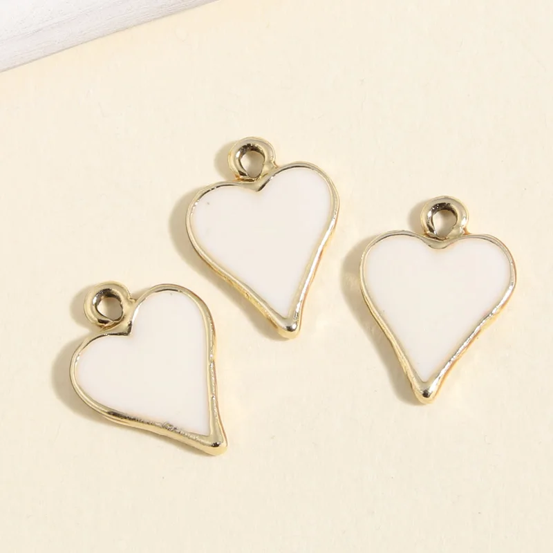 10pcs Gold Color Cute Enamel Poker Charms Punk Entertainment  Pendant Fit Necklaces Handmade Jewelry Making Finding Supplies