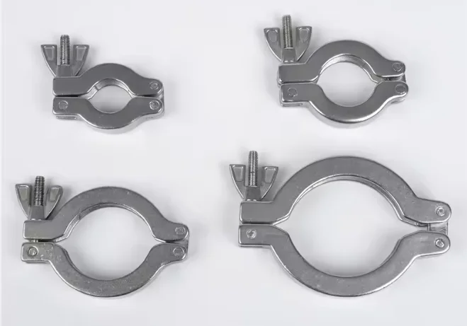 مشبك أنابيب سريع القفل KF25، وصلة شفة مكنسة كهربائية بمشبك ثلاثي من الألومنيوم (بدون دعامة توسيط وحلقة دائرية)،