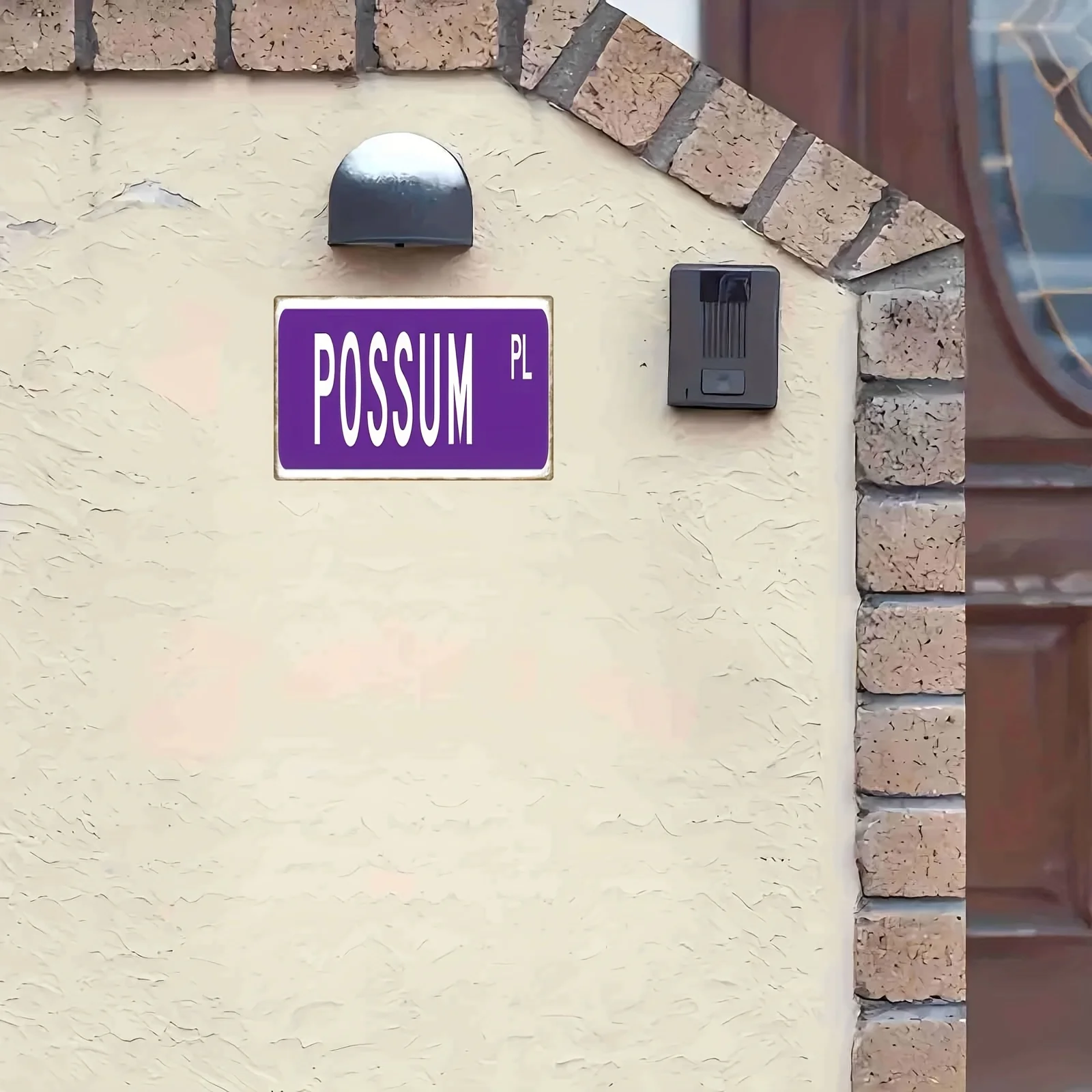 Vintage Humorous Possum Aluminum Wall Art 8x12in Waterproof Durable Decorative Sign for Living Room Bedroom Home Office