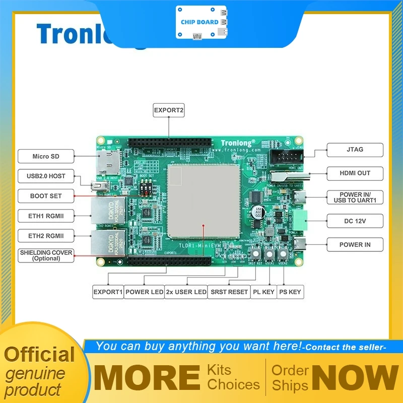 Tronlong DR1M90 Industrial Development Platform Using Anlogic ARM and FPGA SoC, ZYNQ-Class Architecture Alternative