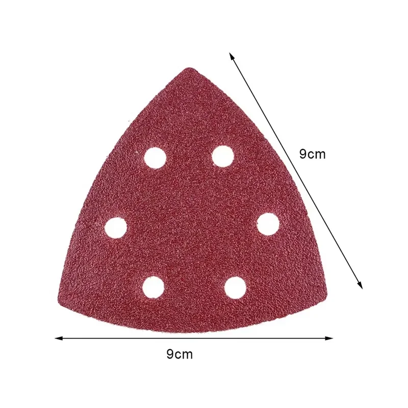 10/20/50PCS Triangular Sanding Disc 90mm 6 Hole Sander Hook & Loop Sandpaper Abrasive Tools For Sanding Grit