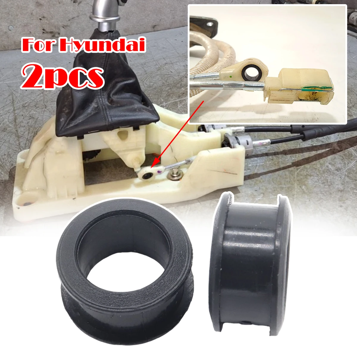 

Комплект из 2 втулок троса переключения передач для Hyundai Tucson, i10, i20, i30, Elantra AD, Creta – прочные уплотнители на обе концы троса для надежной фиксации