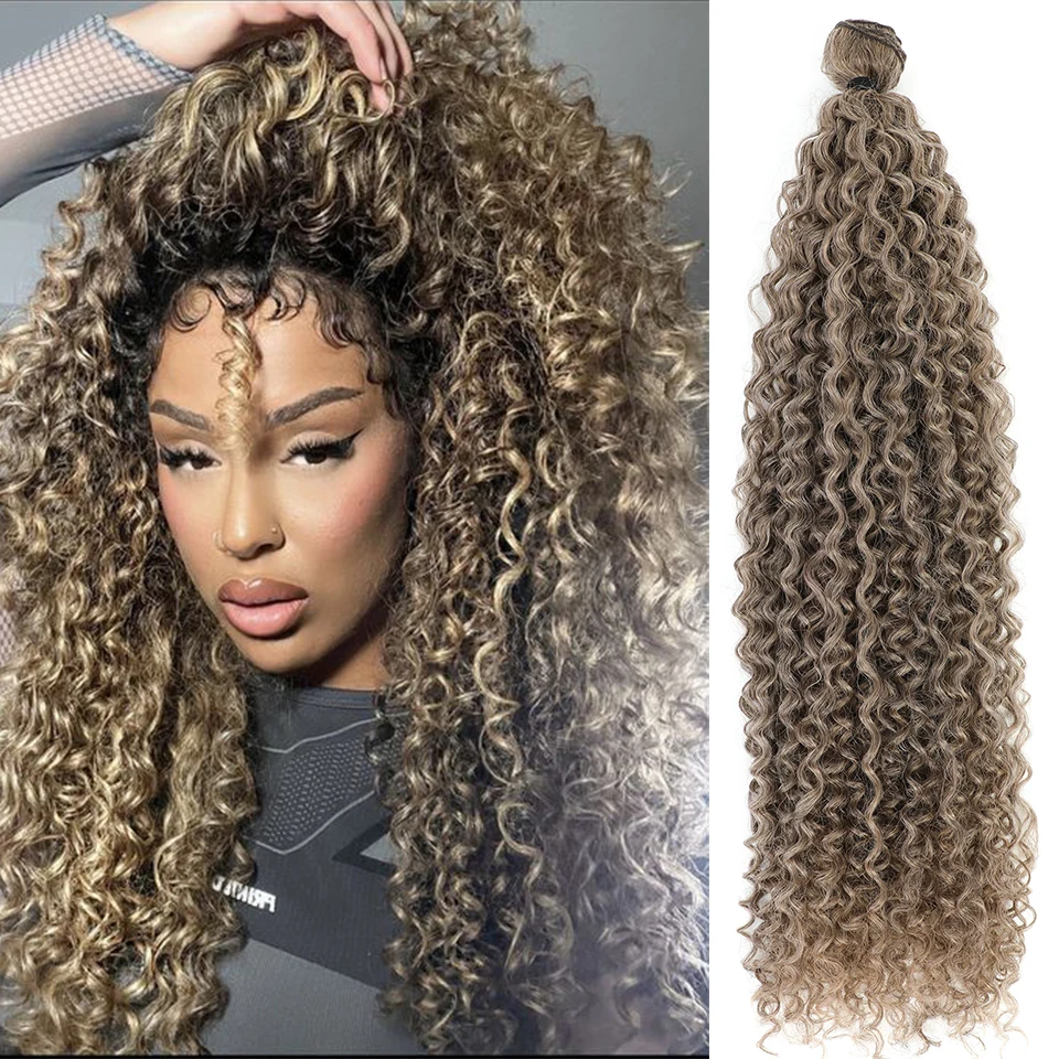 Synthetic Curly Hair Bundles Water Wave Hair Weave  Hair Extensions High Quality Weaving heat Temperature Hair