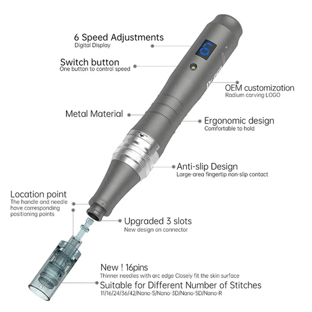 Dr.pen Ultima M8 Professional Microneedling Pen Microneedle Derma Auto Pen mesotherapy Skin Care Tool With 30pcs Cartridges