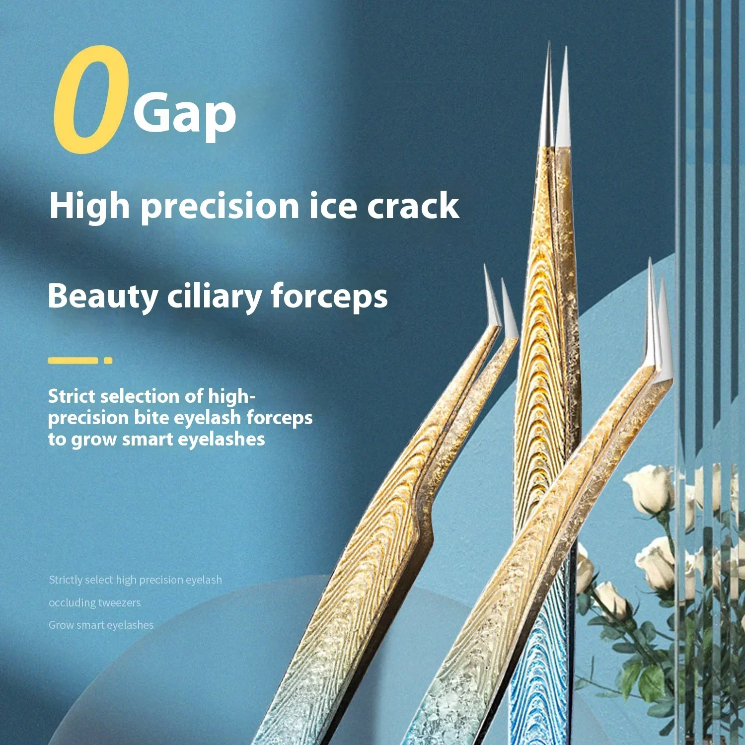 カラーグラデーションステンレス鋼プロフェッショナルまつげエクステンションピンセットセットラッシュピンセットボリューム分離化粧品ツール