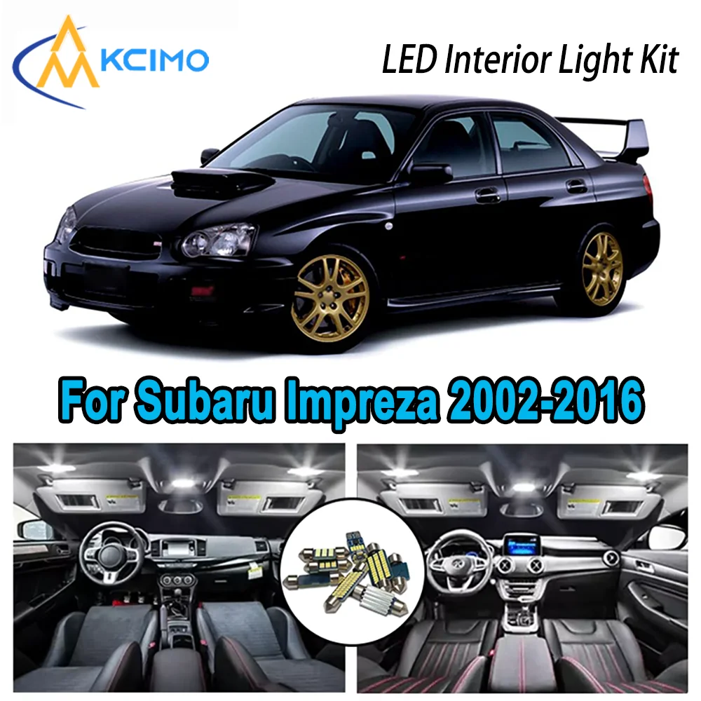 

High-Quality LED Interior Kit for Subaru Impreza 2002-2016 2003 2004 2005 Premium Error-Free Dome Map Trunk Automotive Lamps