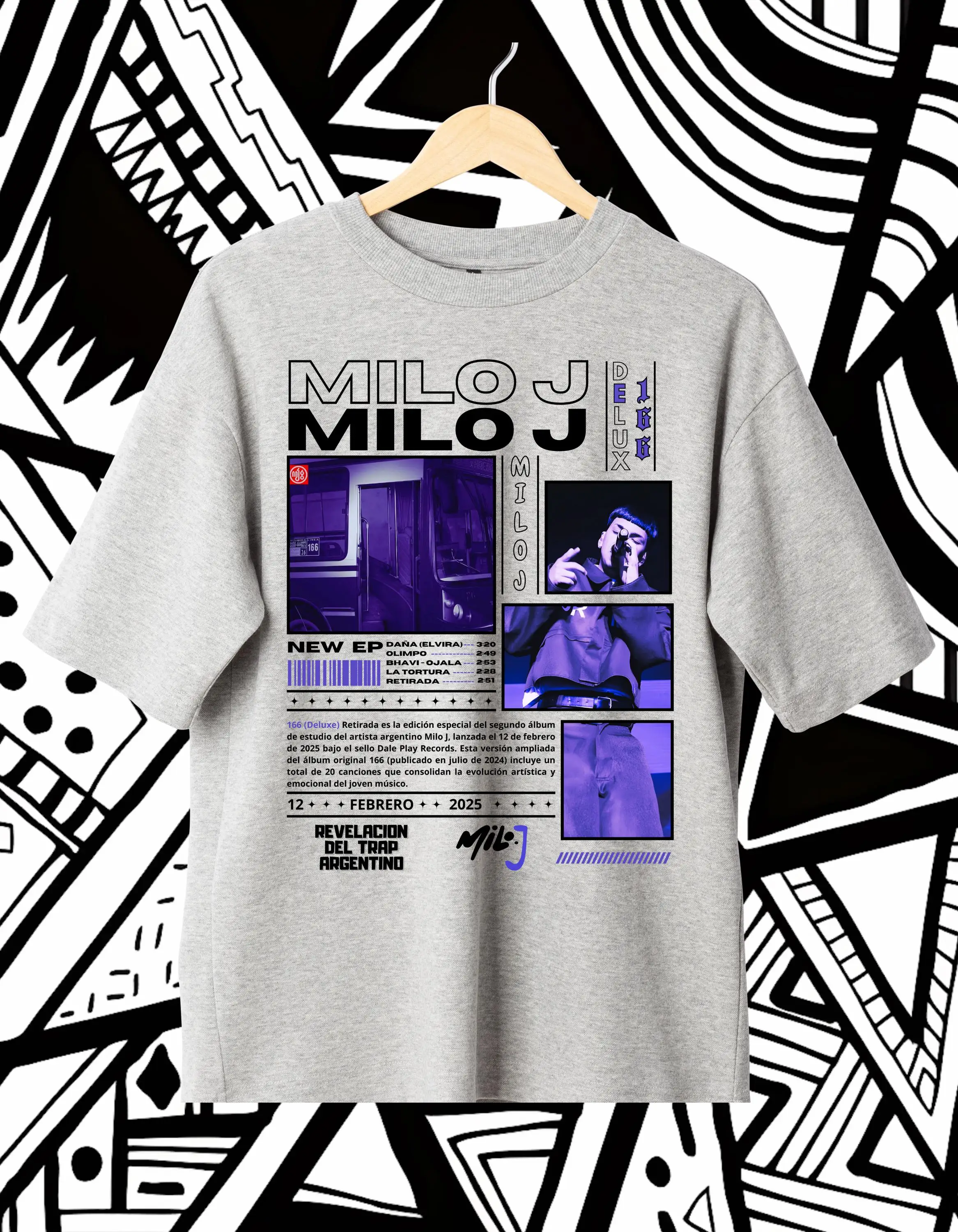 Milo J Delux Print T-shirt Street Hip Hop Rapper Oversized Y2k T-shirt Men Casual Heavy Cotton Loose Short Sleeves Male Clothing