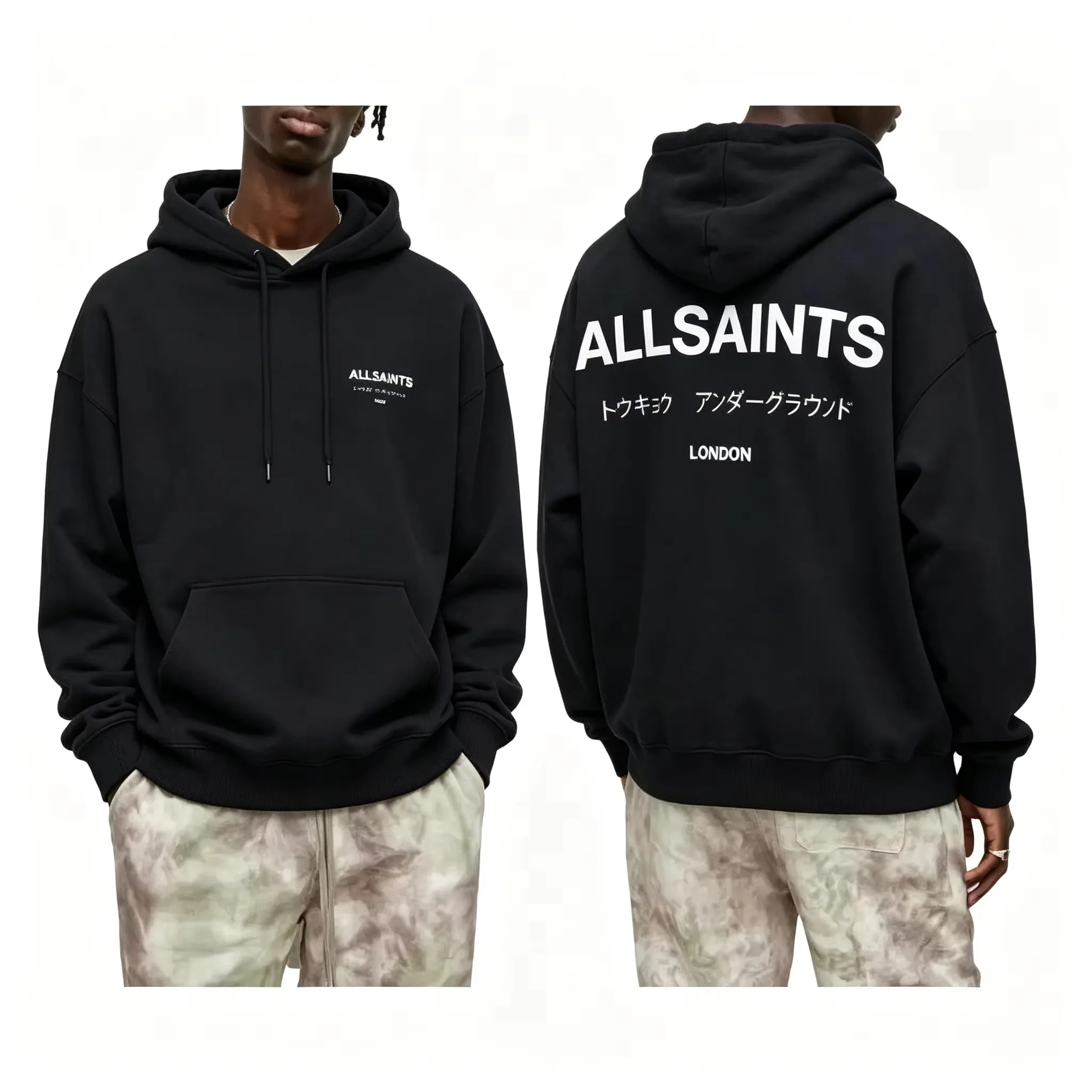 2026 Herbst und Winter Neue Herren- und Damen-Freizeitmode, Locker Sitzender Hip-Hop-Paar-Look, Loses T-Shirt mit Kapuze – Detail 3