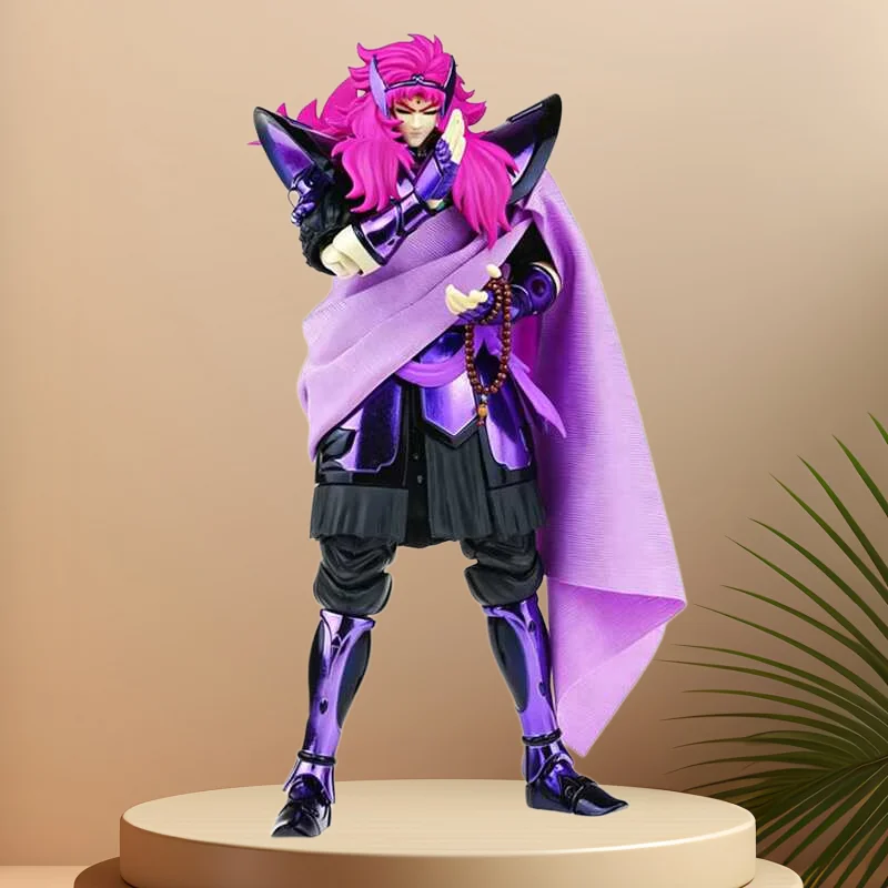 

In Stock Saint Seiya Agalia Silver Cloth Myth Model Action Figure Purple Armor Desktop Ornament Collectible Model Holidays Gift