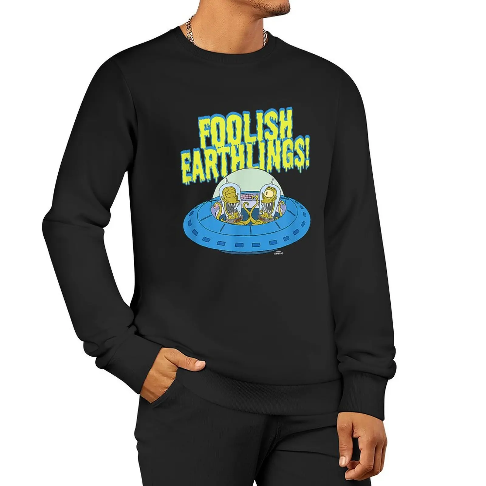 

Kang & Kodos Foolish Earthlings Pullover Hoodie hooded shirt tracksuit men's coat men's sweatshirt