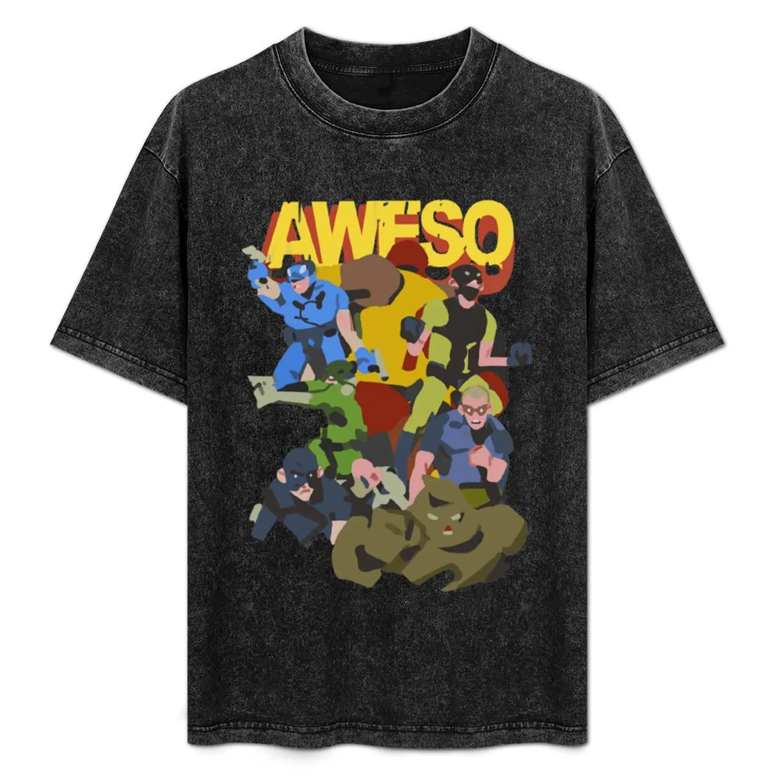 Captain Spirit AWESO T-Shirt tshirts personalised for a boy blue archive boys whites slim fit t shirts for men