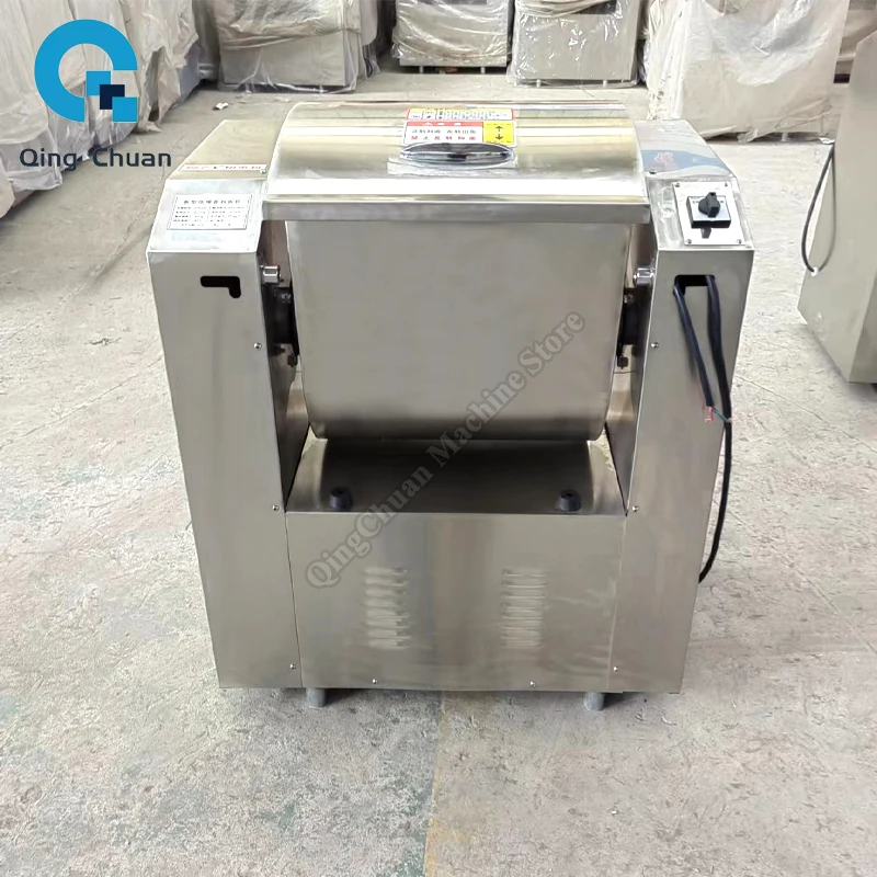 خلاط العجين التجاري الفولاذ المقاوم للصدأ الصامت 25 كجم أربعة وعقدة المياه المعكرونة الخبز العجن خلاط #6