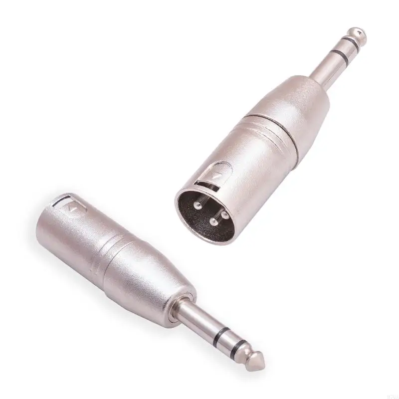 97QA 1/4-inch Male TRS to XLR Male Adapter, Audio Connector Gender Change 6.35mm Balanced Coupler Adapter for Sound Card