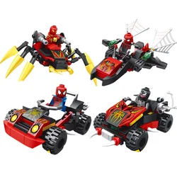 Trasformazione Robot Disney Building Blocks Mini Modello Figure Spiderman Iron Man Venom Captain Hawk Deadpool Technic Regali Giocattoli