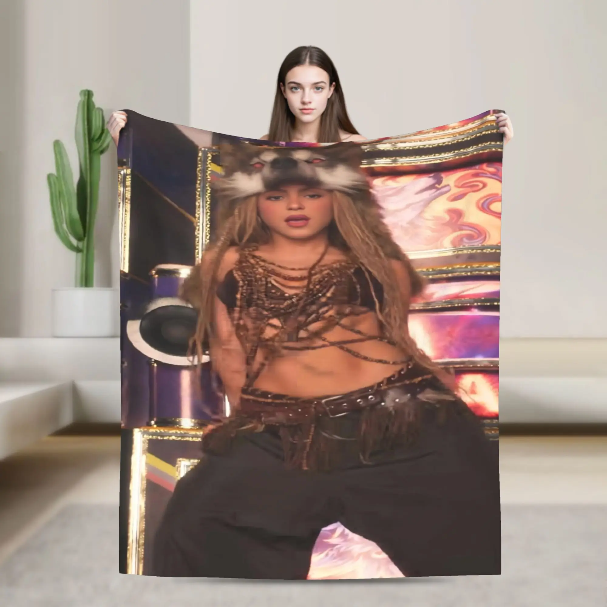 Shakira Singer Blankets Velvet  Comfortable Ultra-Soft Throw Blanket for Bedroom Rug Piece
