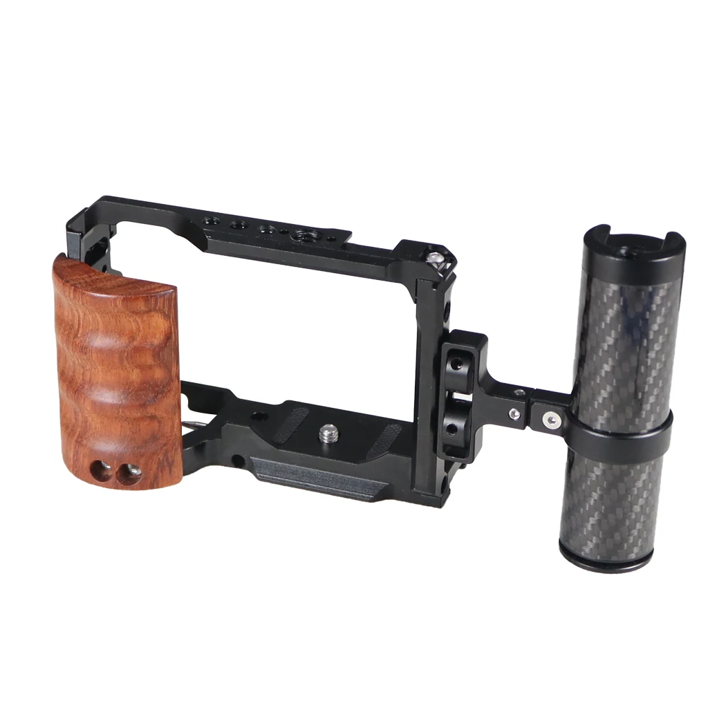 

Camera Cage Side / Top Handle Grip Protective Frame for Sony ZVE10 ZV-E10 DSLR Camera Vlogging Mic Light Holder Vlog Photography