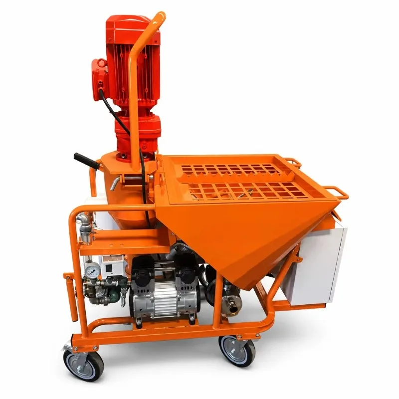 Mobile Interior Wall Plastering Machine Lightweight Construction Machinery for Gypsum Plaster Sprayer