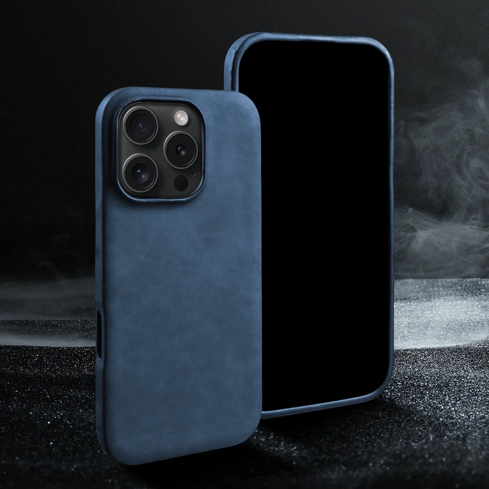 

Premium Leather Case For iphone 16 17 Pro Max Case Coque Funda For iphone Air 16e 15 Plus 14 13 Pro Max Phone Case Back Cover