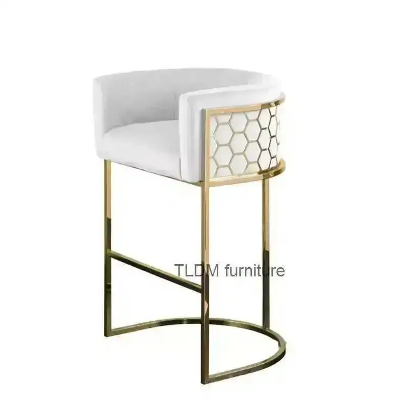

Bar Bar Simple Chair Luxury Chair Modern High Stool Home Backrest High Chair D