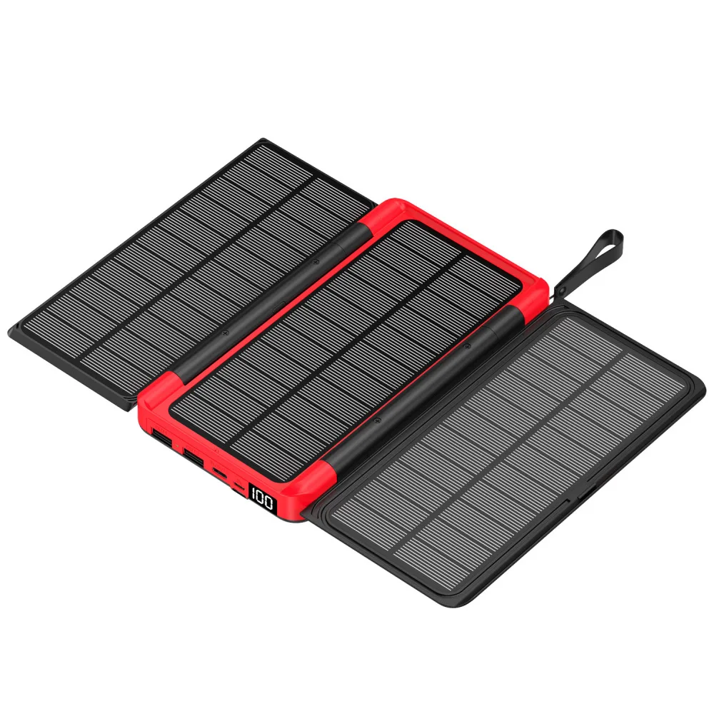 Outdoor Solar Charger Foldable Power Bank Portable External Battery Pack Camping Hiking Gear Travel Emergency Power Supply view 2
