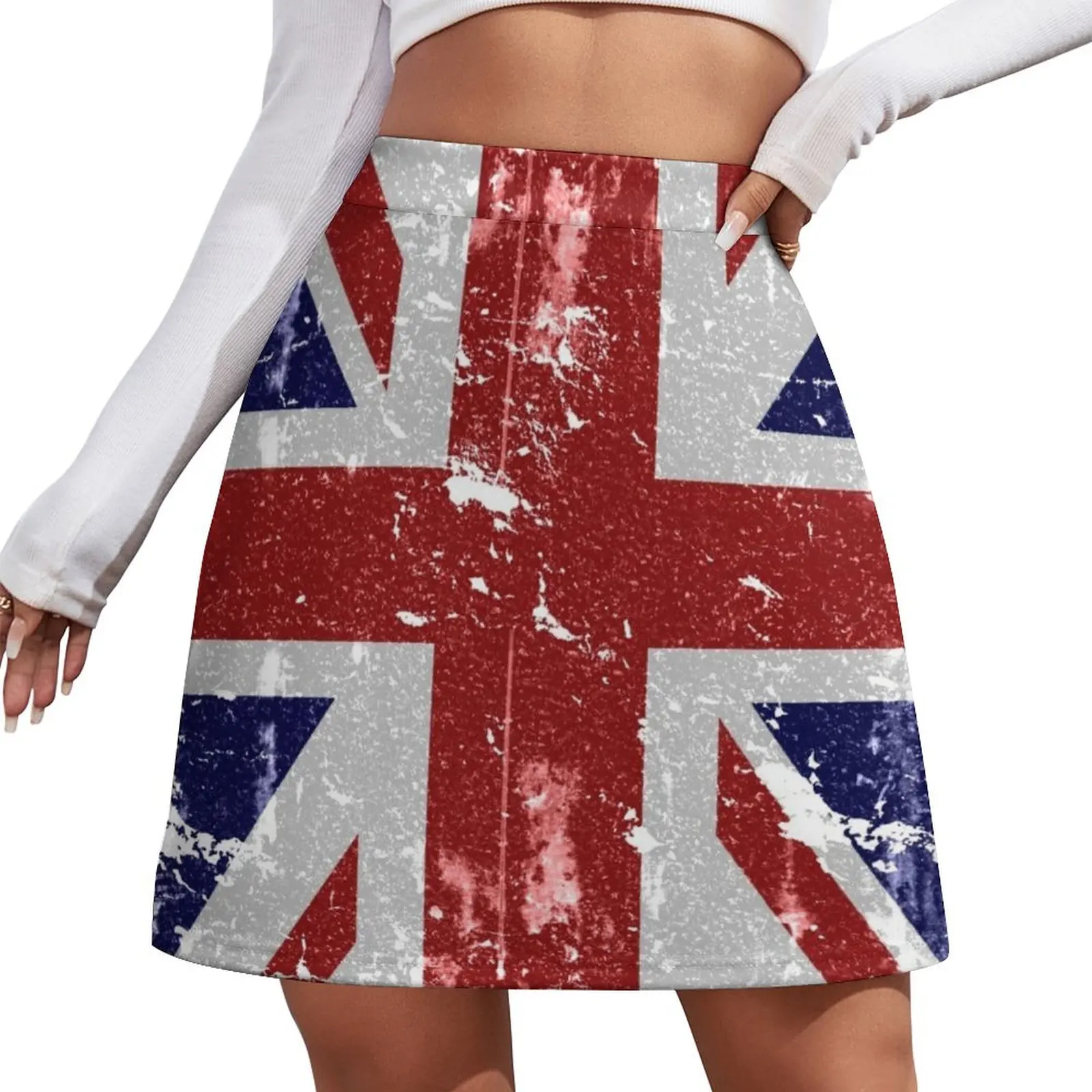 

British Flag Vintage Look Mini Skirt luxury designer clothing women japanese style Mini Skirt