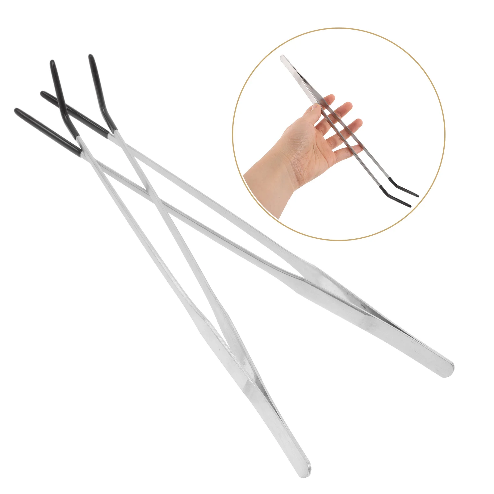 

Pet Feeding Tools Lizard Supplies Tweezers Reptiles Feeder Aquarium Curved Bearded Dragon Tongs Animal Device