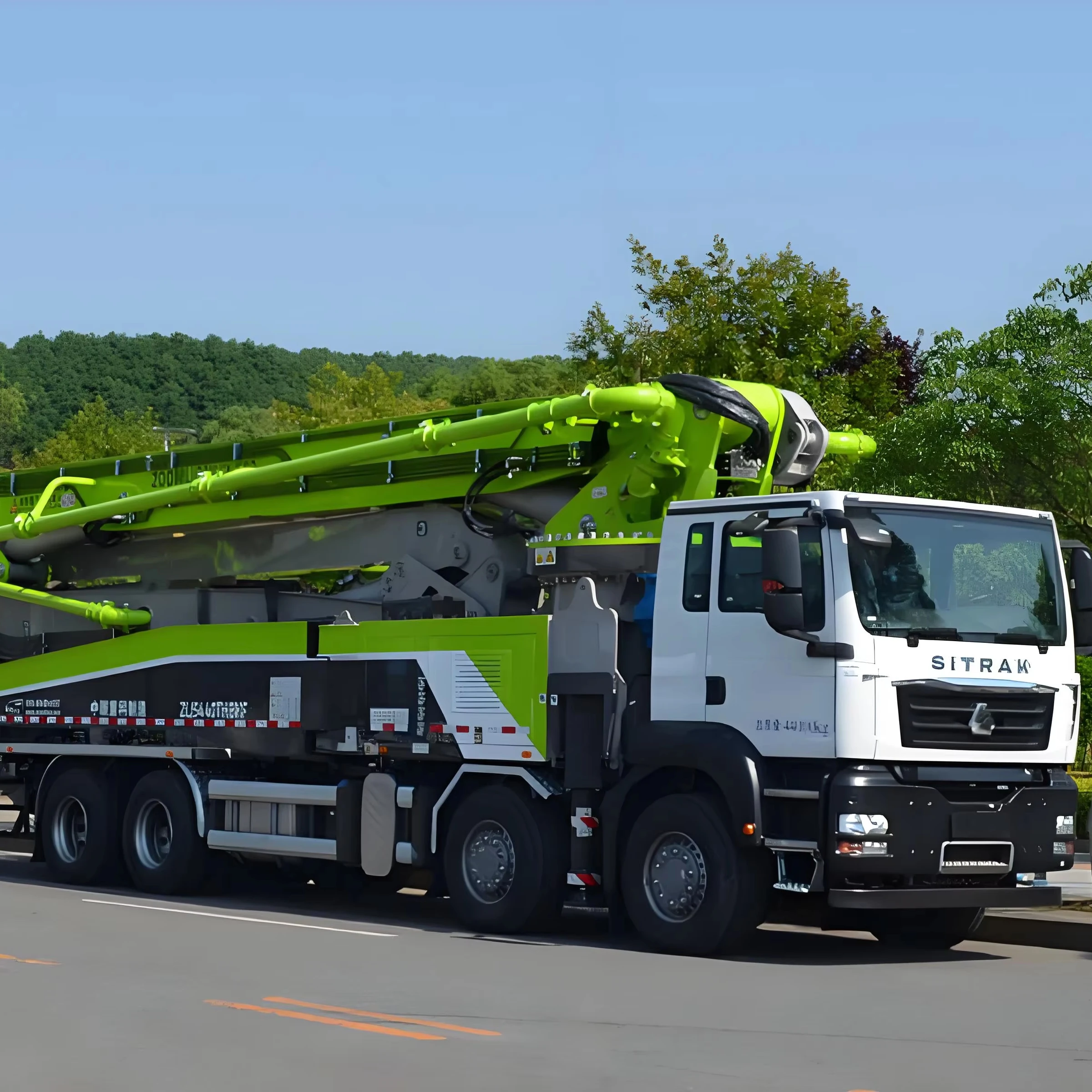 Brand New SQ52-XR Truck Mounted Concrete Placing Boom Pump Truck Good Quality 20m-50m 180m³/h Output Powerful Machine Hot Sale