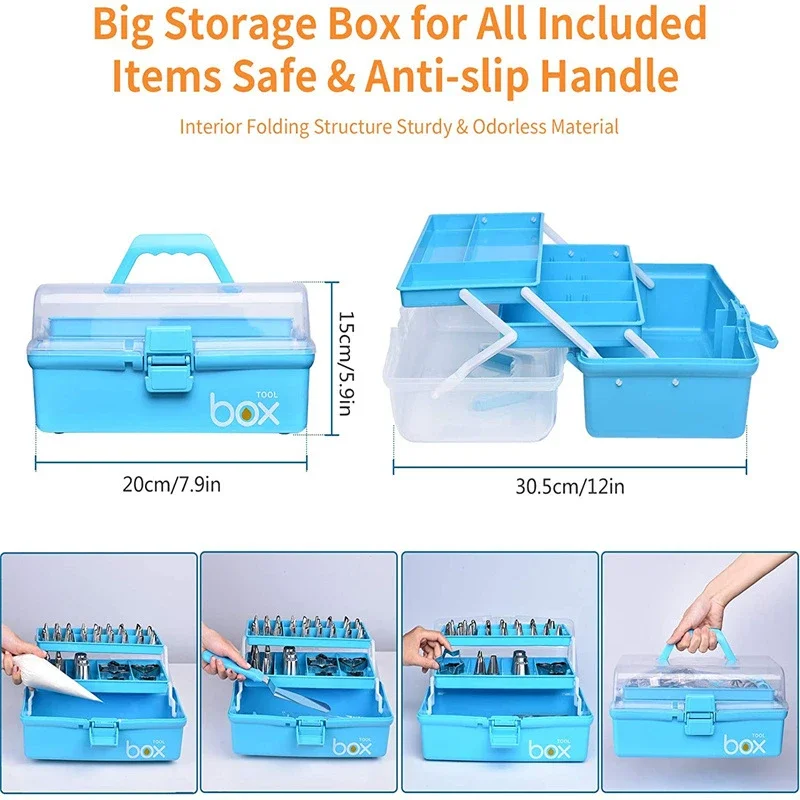 

236Pcs Cake Decorating Tools Piping Bags and Tips Set Cake Decorating Supplies Kit with Frosting Tips For Kids JT76