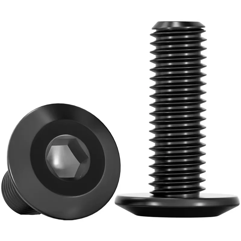 304 Stainless Steel Black Hypotenuse Large Flat Chamfered Hex Hexagon Socket Furniture Screws