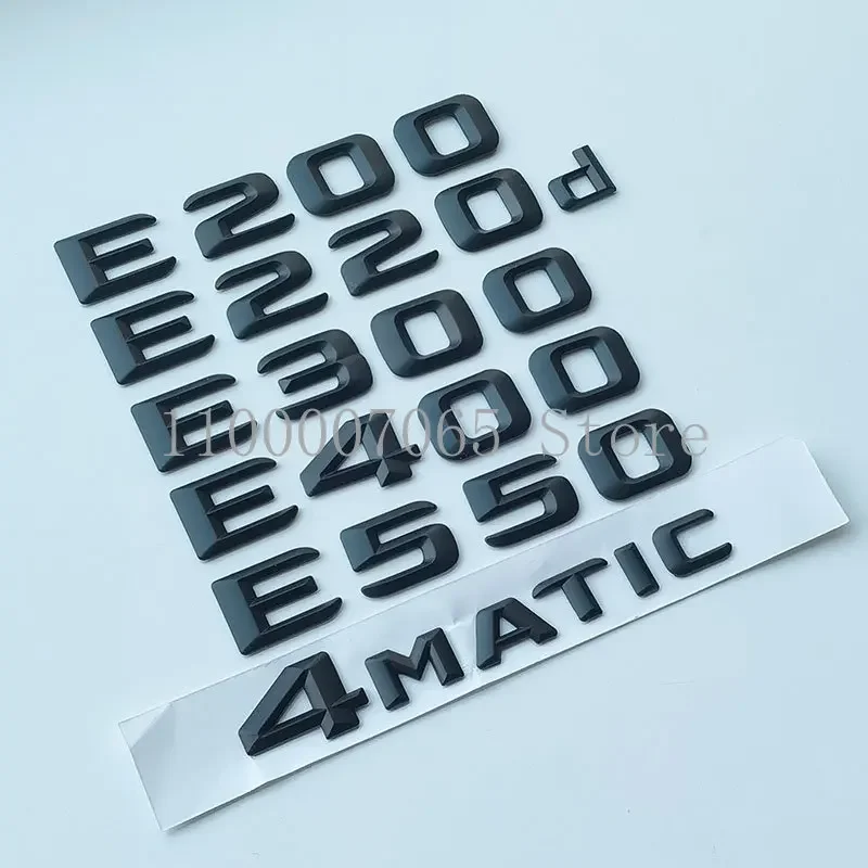 2015 Matte Black Letters E200 E260 E300 E320 E350 E220d E400 E550 4Matic Emblem for W212 Car Trunk Logo Sticker