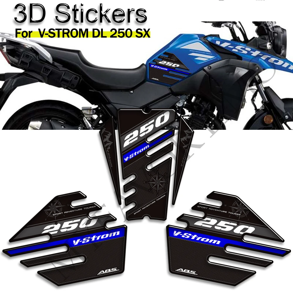 

Tank Pad Grips Stickers Decals For Suzuki V-STROM VSTROM V STROM DL 250 SX 250SX Adventure Protection Gas Fuel Oil Kit Knee