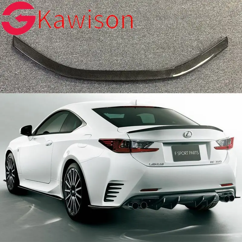 For lexus rc300 200t RC350 Spoiler 2015 2016 2017 RC200 Carbon Fiber Rear Trunk Wing Spoiler Carbon Fiber