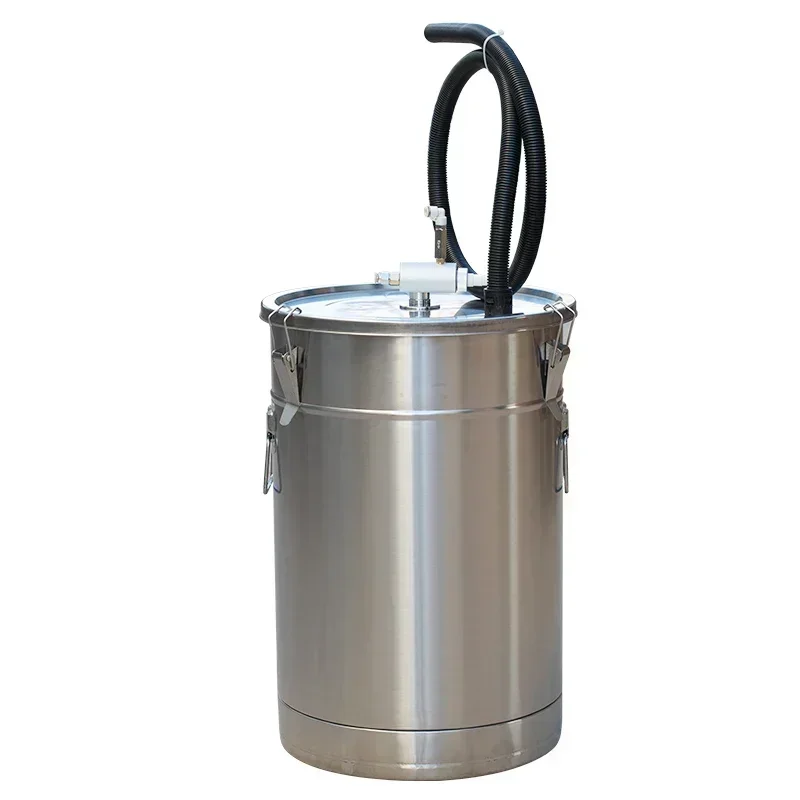 304 Electrostatic Powder Coating Hopper Experiment Paint Powder Barrel with Injector and Fluidized Bed Electrostatic Spraying Ho